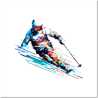 Ski Sport Fast Speed Competition Abstract Posters and Art